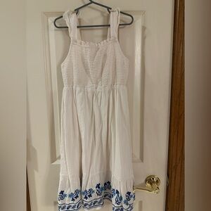 Old Navy White and Blue Kids Dress